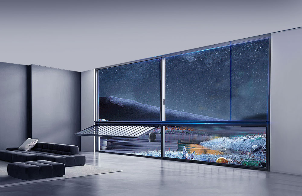 116 broken bridge three-track sliding window with a lower rail wall thickness of 3.0mm